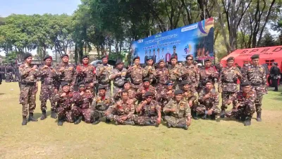 31 personel Banser Satkorcab Bojonegoro menghadiri upacara HJB ke-349