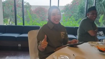 Ratna Juwita Sari anggota DPR RI Fraksi PKB saat ditemui di Resto Hotel Aston