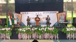 Kusnandaka Tjatur saat menyampaikan sambutan