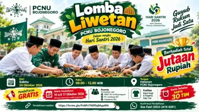 Ilustrasi lomba liwetan PCNU Bojonegoro menyambut Hari Santri 2026