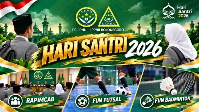 Hari Santri 2026 IPNU-IPPNU Bojonegoro dengan agenda Rapimcab dan olahraga